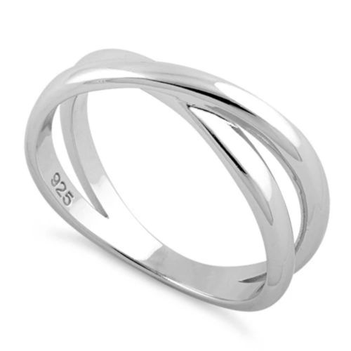 Sterling Silver X-Shape Ring